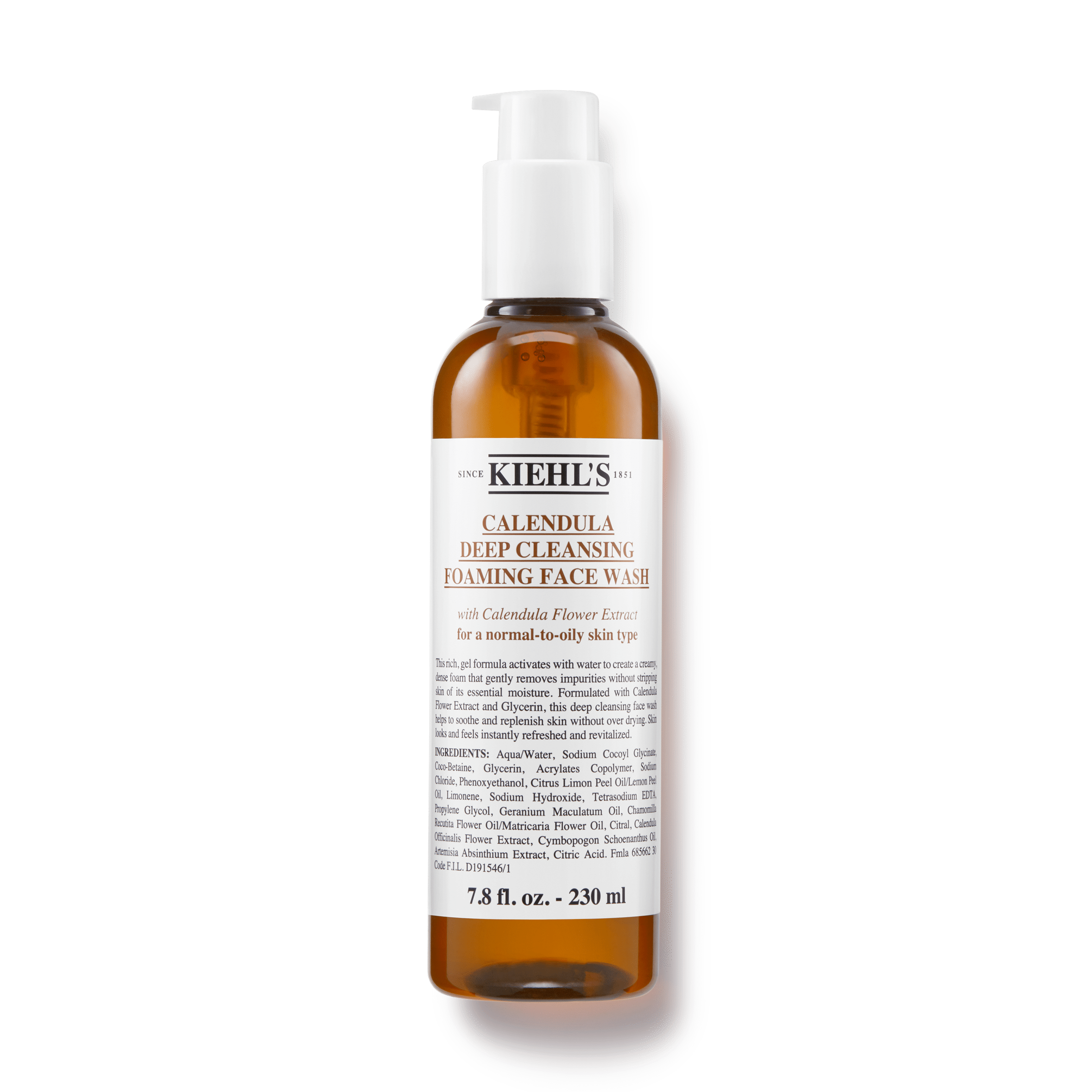 Kiehls Face Cleanser Calendula Deep Cleansing Foaming Face Wash 230ml 000 3605970630881 Front
