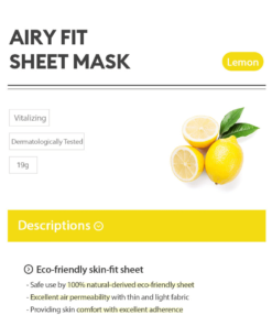 Missha Airy Fit Sheet Masklemon Web Detail Page 02