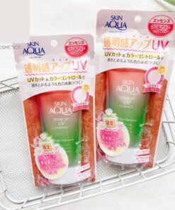 Sữa Chống Nắng Hiệu Chỉnh Sắc Da Sunplay Skin Aqua Tone Up Uv Essence Spf 50+ Pa++++ (50g) Happiness Aura (rose) (1)