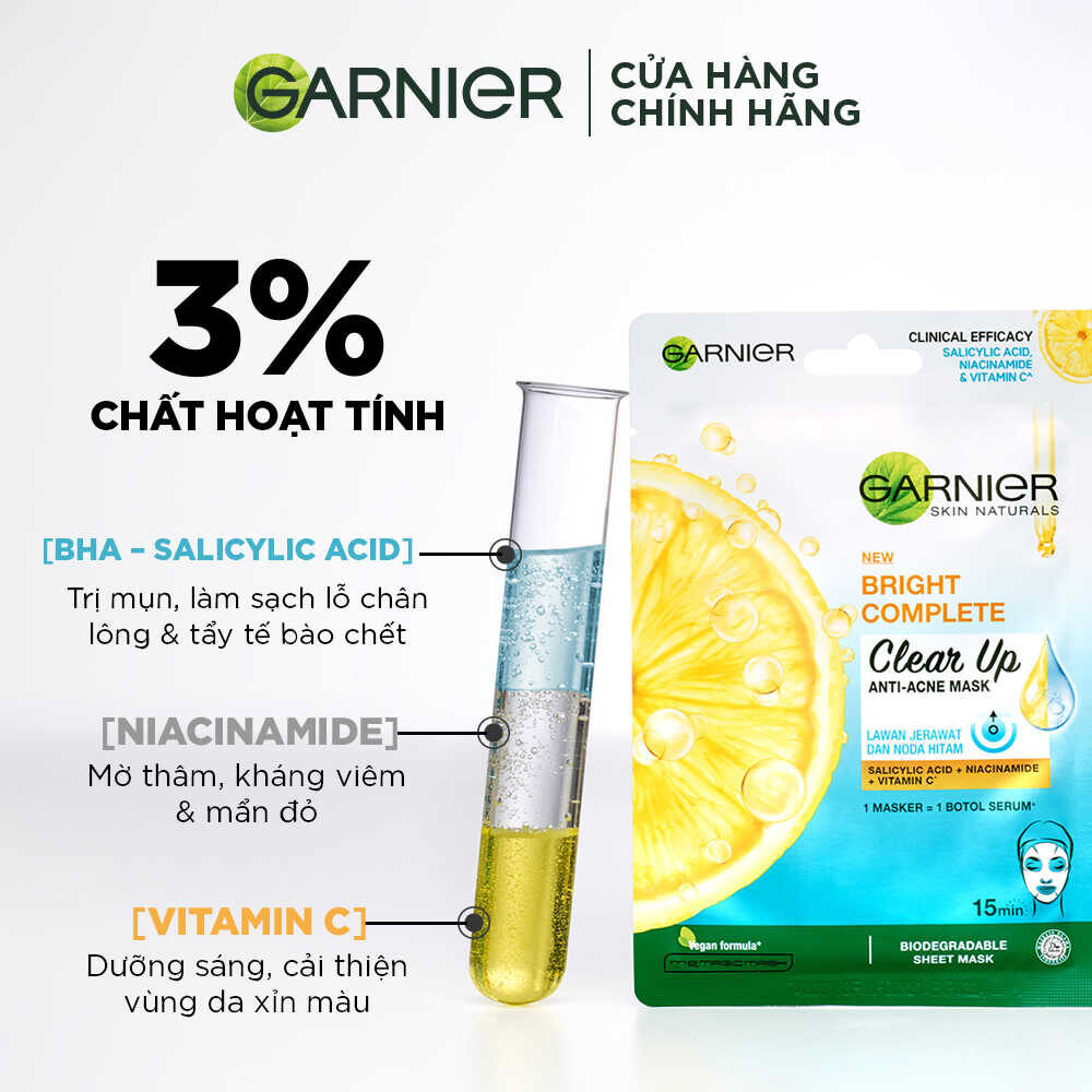 Mặt Nạ Tinh Chất Ngăn Ngừa Mụn Garnier Bright Complete Clear Up Anti Acne Mask 2 Optimized